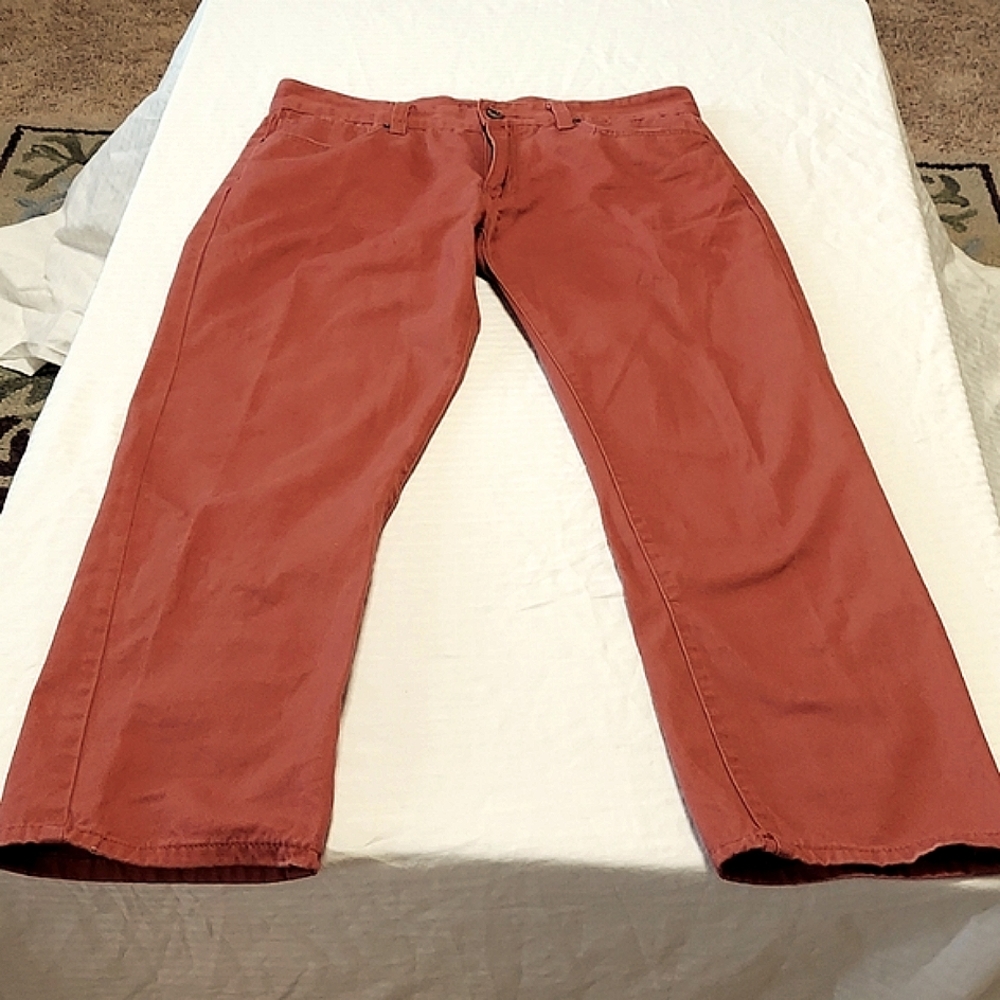 Iron Co Mens Red Jeans 34x30